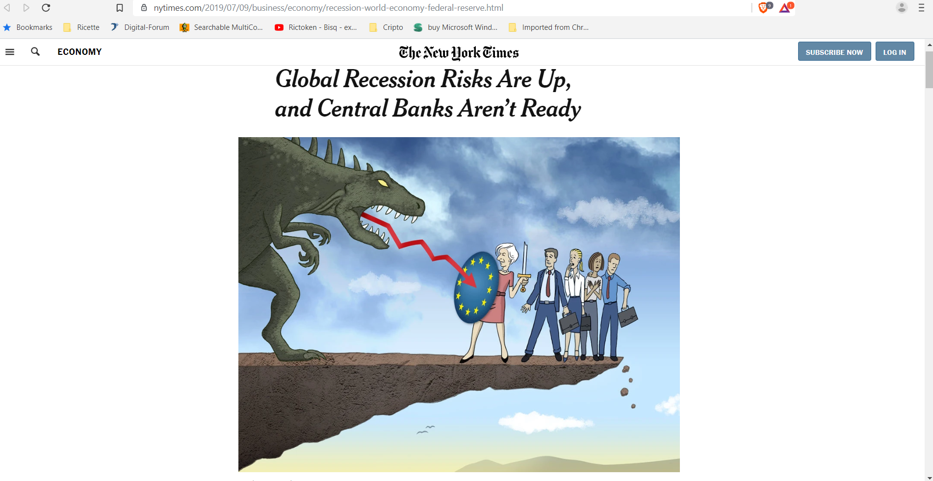 Global recession New York times